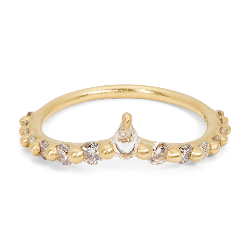 Diamond Danube Petal Ring - Made to Order