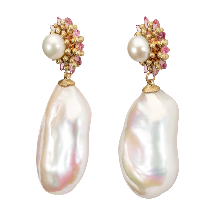 Pink Nerium Clusterf@&$ Drop Earrings - 11395