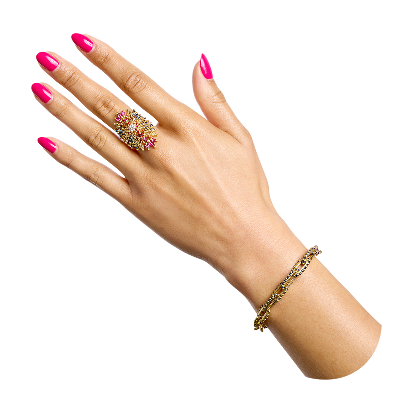 Rainbow Star Bright Central Petal Ring - Made to Order