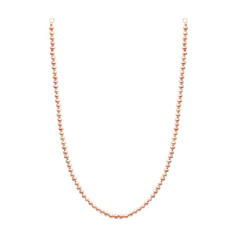 Petite Pink Round Seed Pearl Strand with Pink Silk - Made to Order