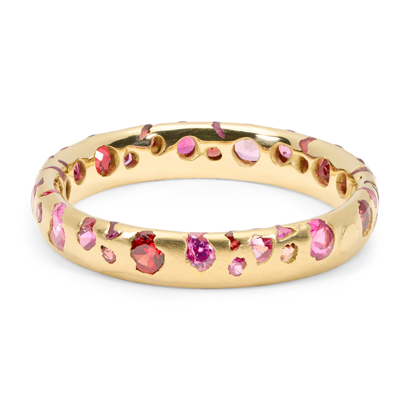 Plum Blossom Confetti Ring - Made to Order