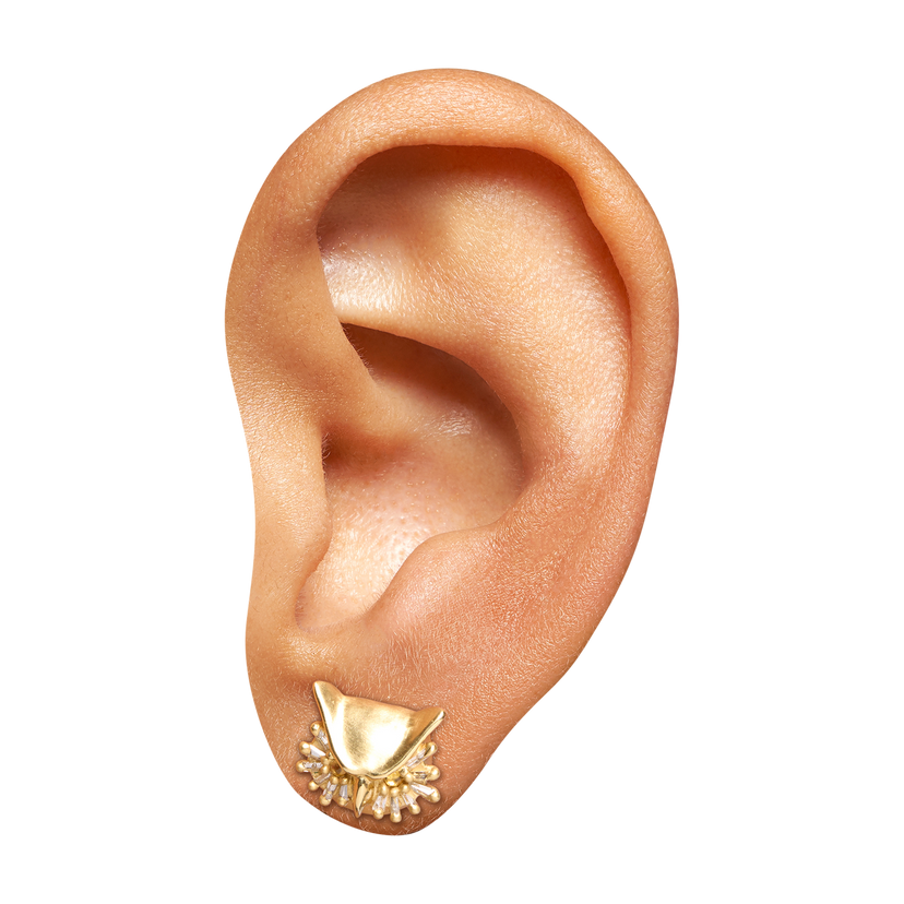 Diamond Owl Stud Earrings - Made to Order