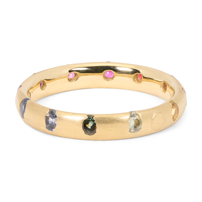 Slim Rainbow Celeste Ring - Size 6.5 - 11847