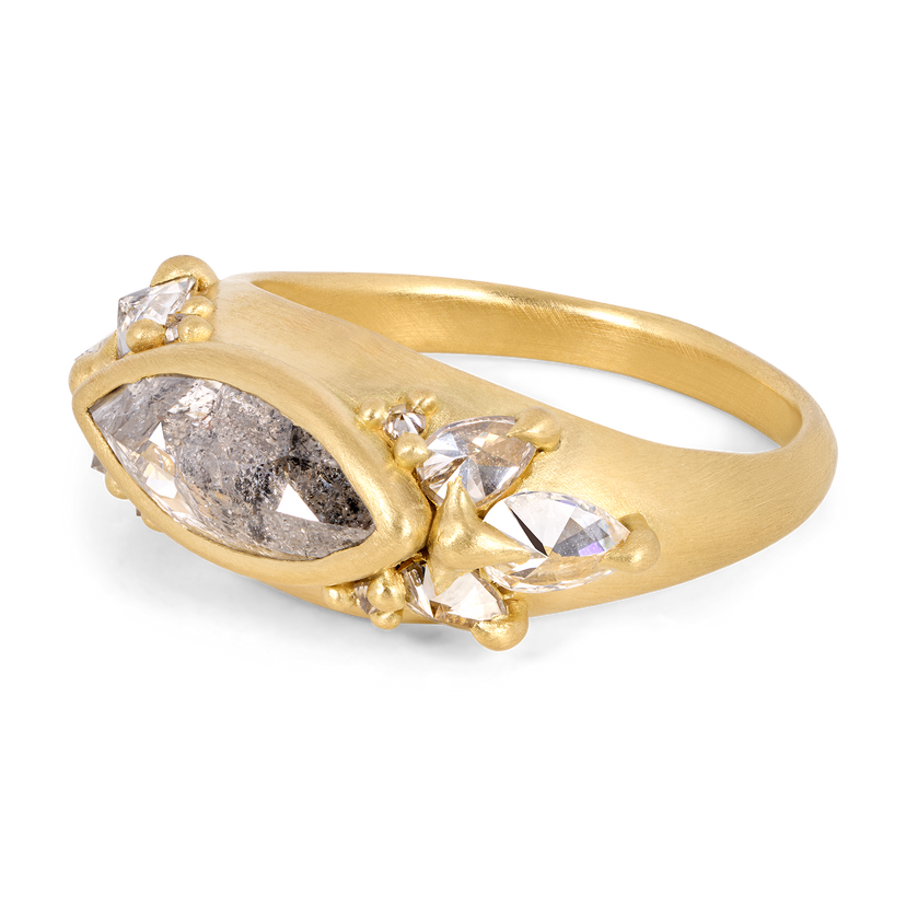 Grey Diamond Vivienne Ring - Size 6 - 11864