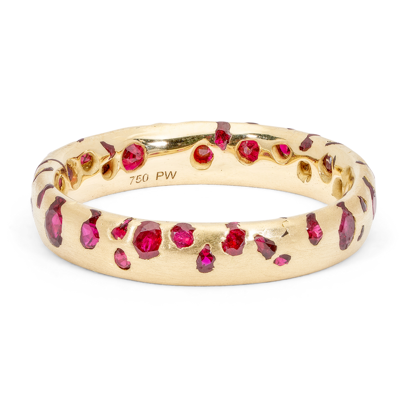 Ruby Confetti Ring - Made to Order