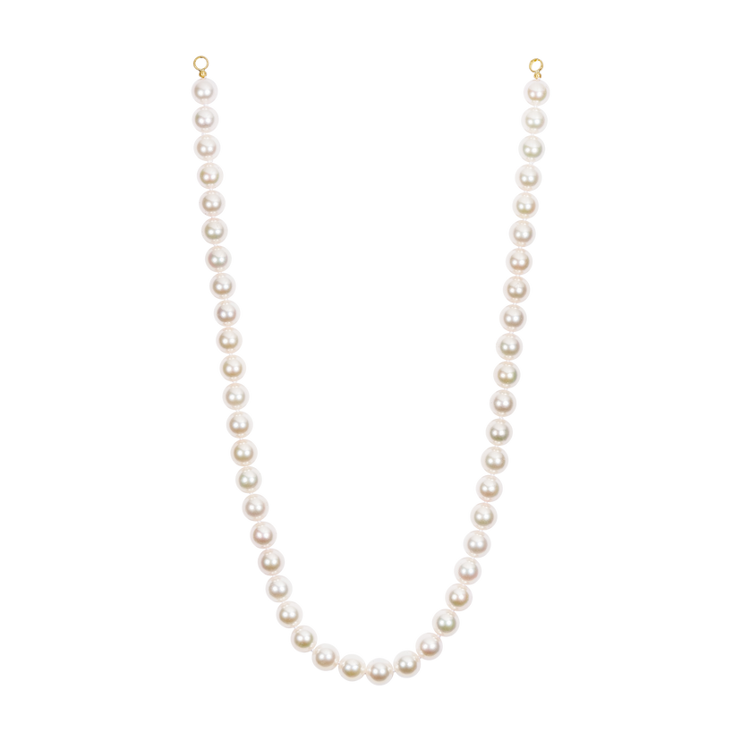 Large White Hanadama Akoya Pearl Strand - Made to Order