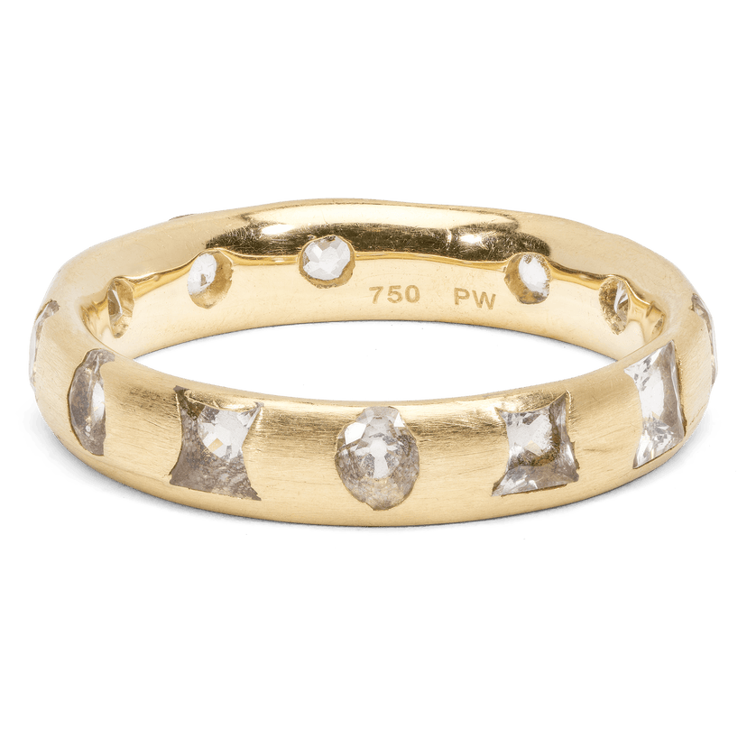 White Mix Cut Celeste Ring - Polly Wales Fine Jewelry,