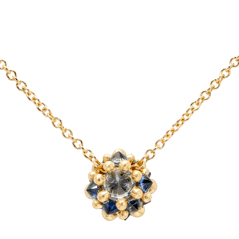 Small Blue Sputnik Necklace - Polly Wales Fine Jewelry,