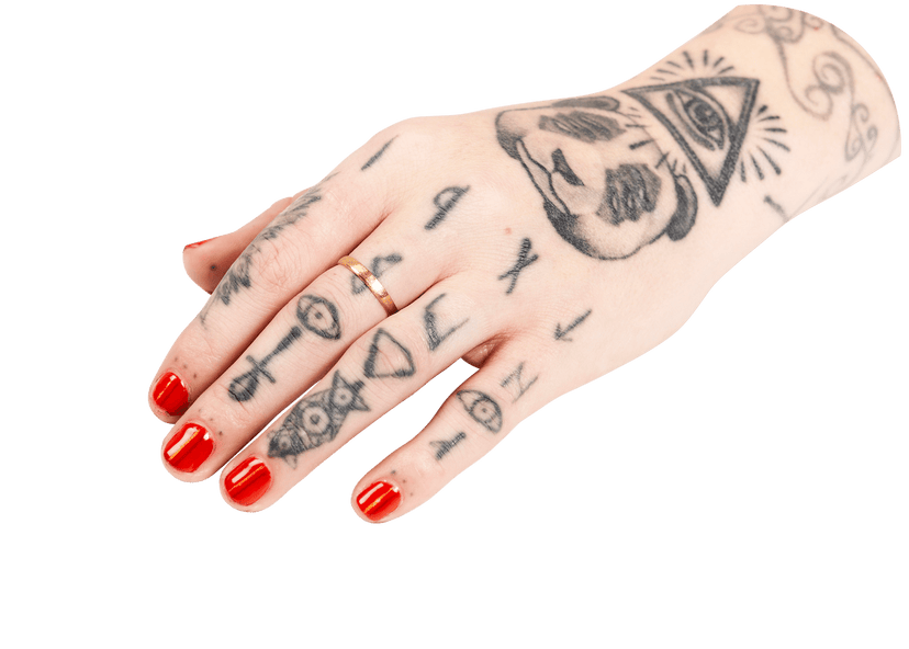 Slim Nilos Pinch Band Ring - Polly Wales Fine Jewelry,