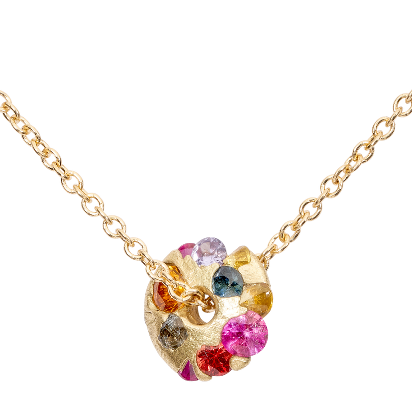 Rainbow Mini Spinner Necklace Polly Wales