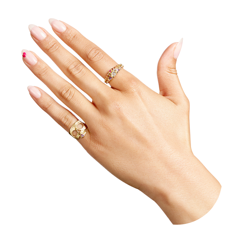 Rainbow Beatrix Petal Ring - Size 6.5 - 11870