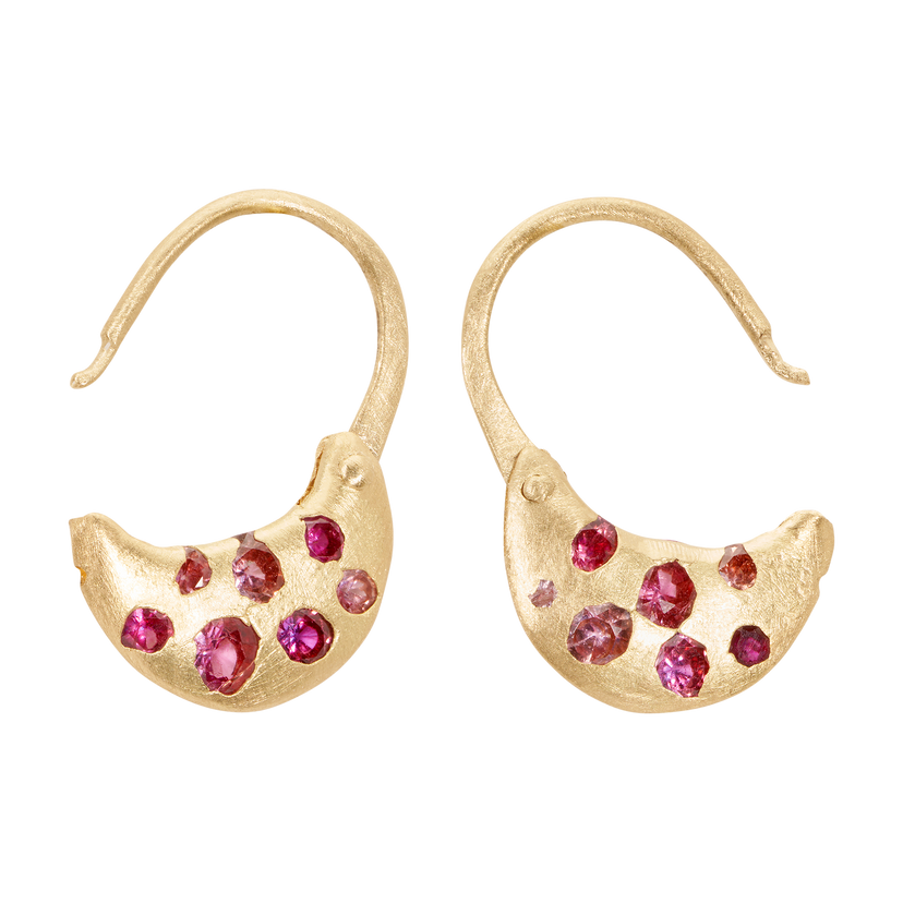 Short Pink Safety Pin Earrings - Made to Order