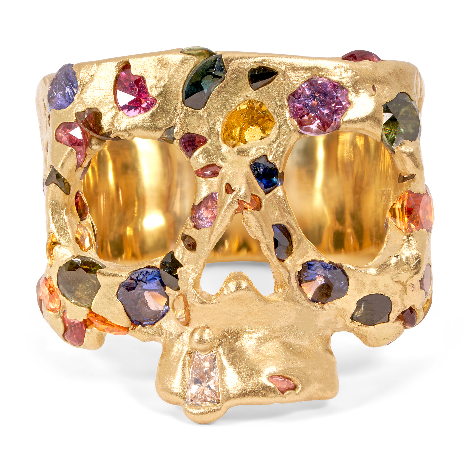 Blossom Crush Confetti Skull Ring | Polly Wales