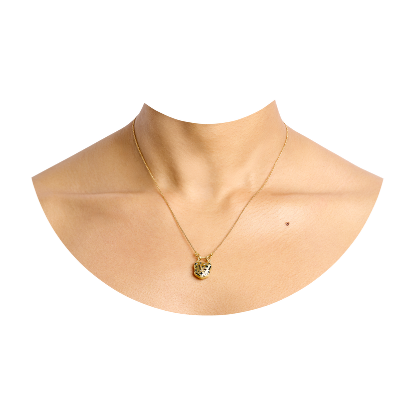 Green Mixed Cut Confetti Padlock Necklace - Made to Order