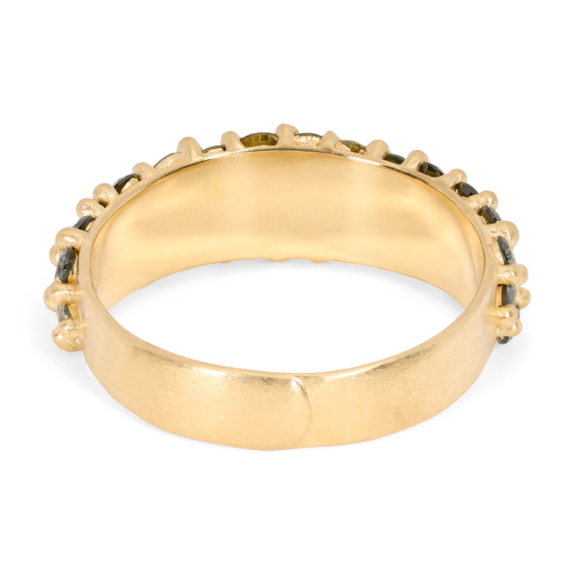 Wide Green River Ring - Made to Order | Polly Wales