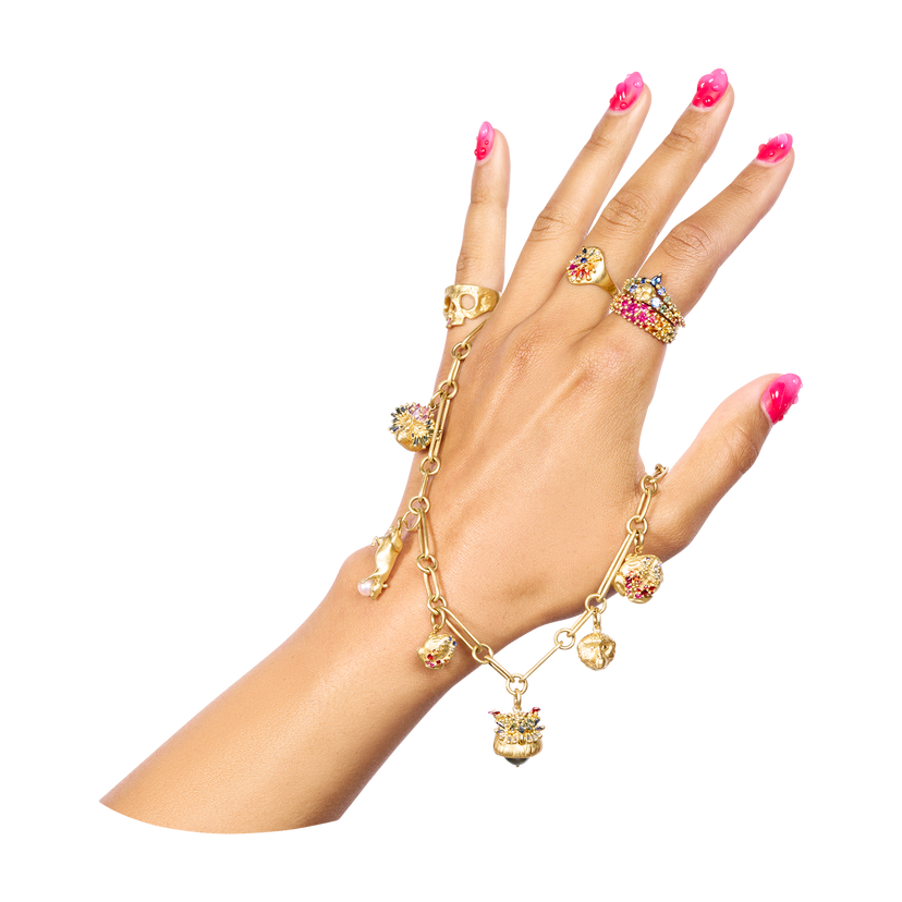 White Pearl Ratticus Rat Charm | Polly Wales
