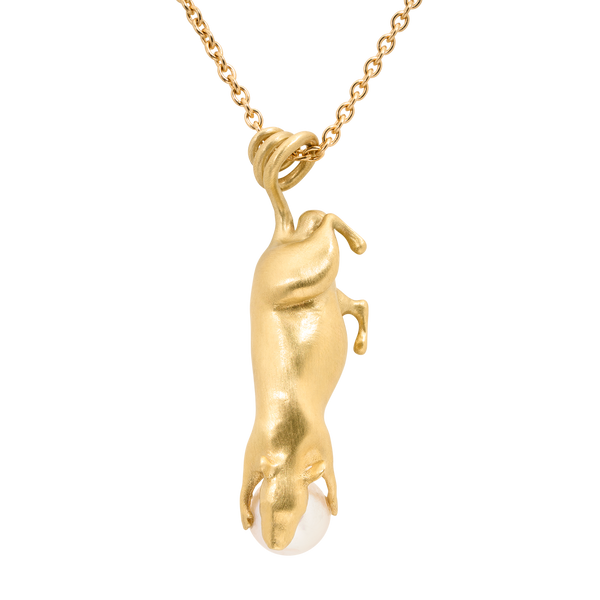 White Pearl Ratticus Rat Necklace | Polly Wales