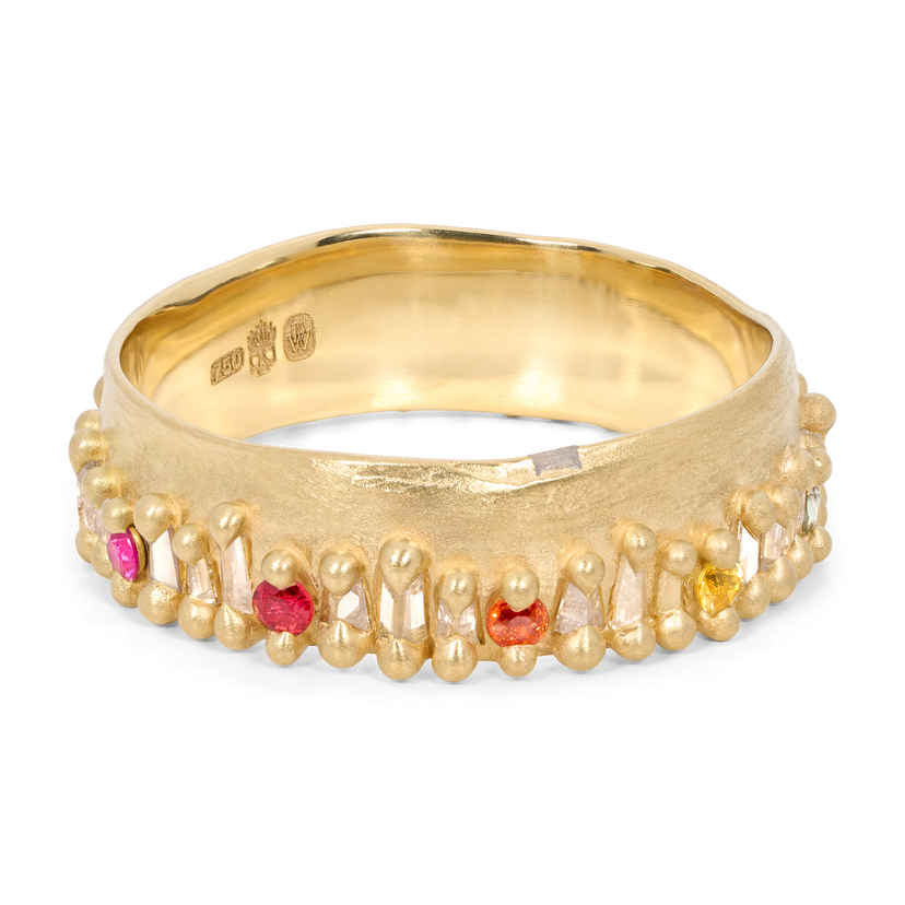 アンリミ　pop34 サーナイト バンデッドリング Rainbow Skyline Ring with Diamonds | Polly Wales