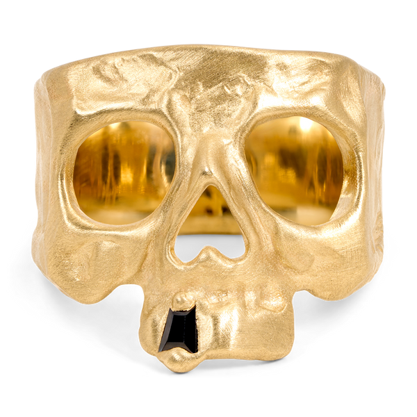 Black Snaggletooth Skull Ring | Polly Wales