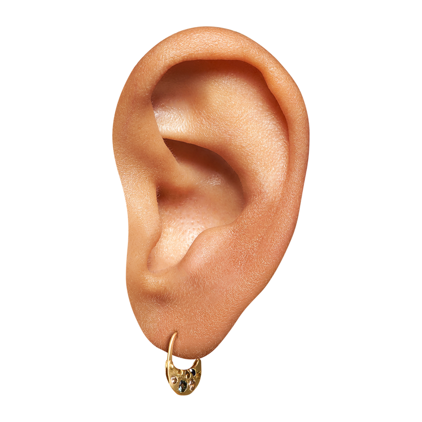 Short Cypress Safety Pin Earrings | Polly Wales