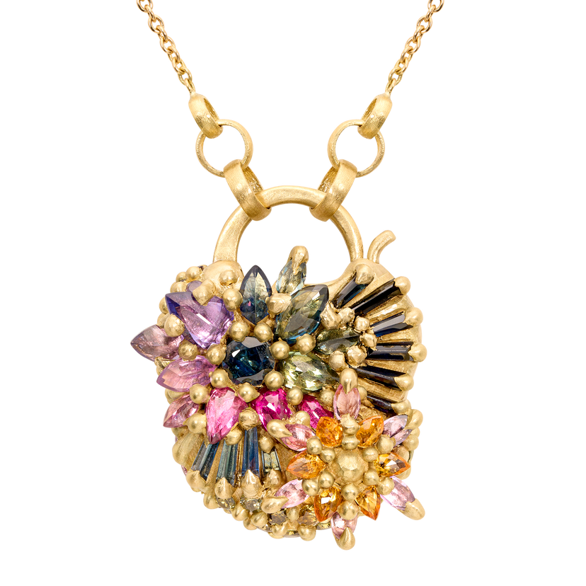 Immortalia Daisy Garland Padlock Necklace | Polly Wales