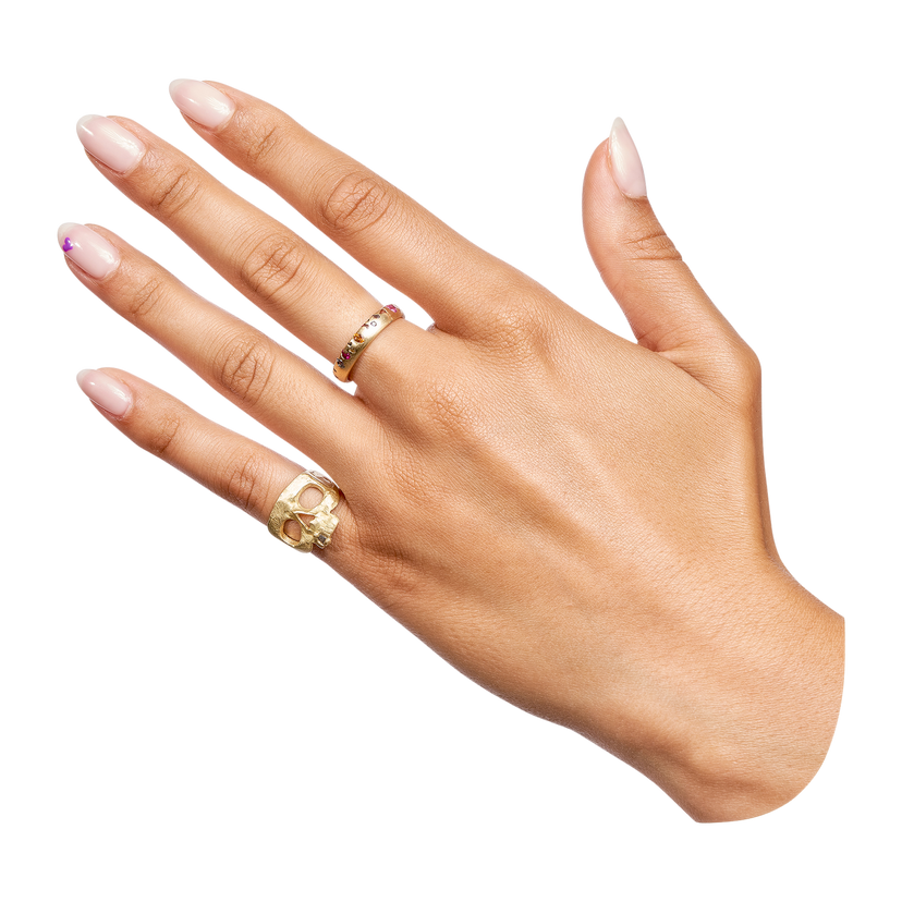 Rainbow Confetti Ring - Size 6.5 - 11850