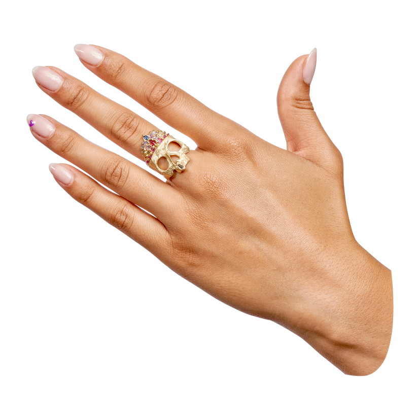 Diamond Snaggletooth Skull Ring | Polly Wales