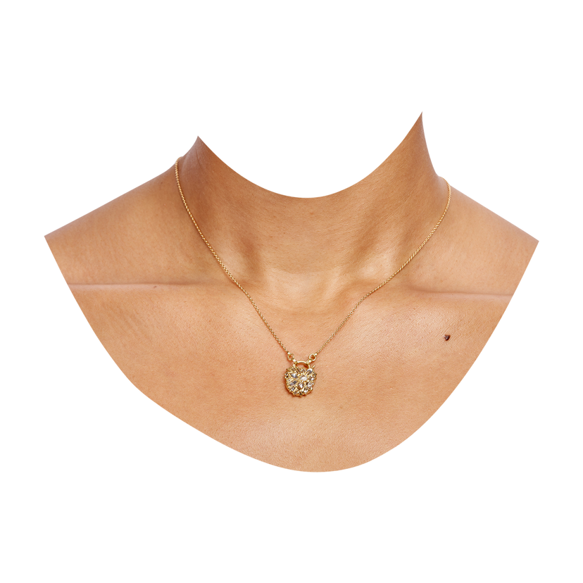 Champagne Diamond Fantaisie Padlock Necklace Polly Wales