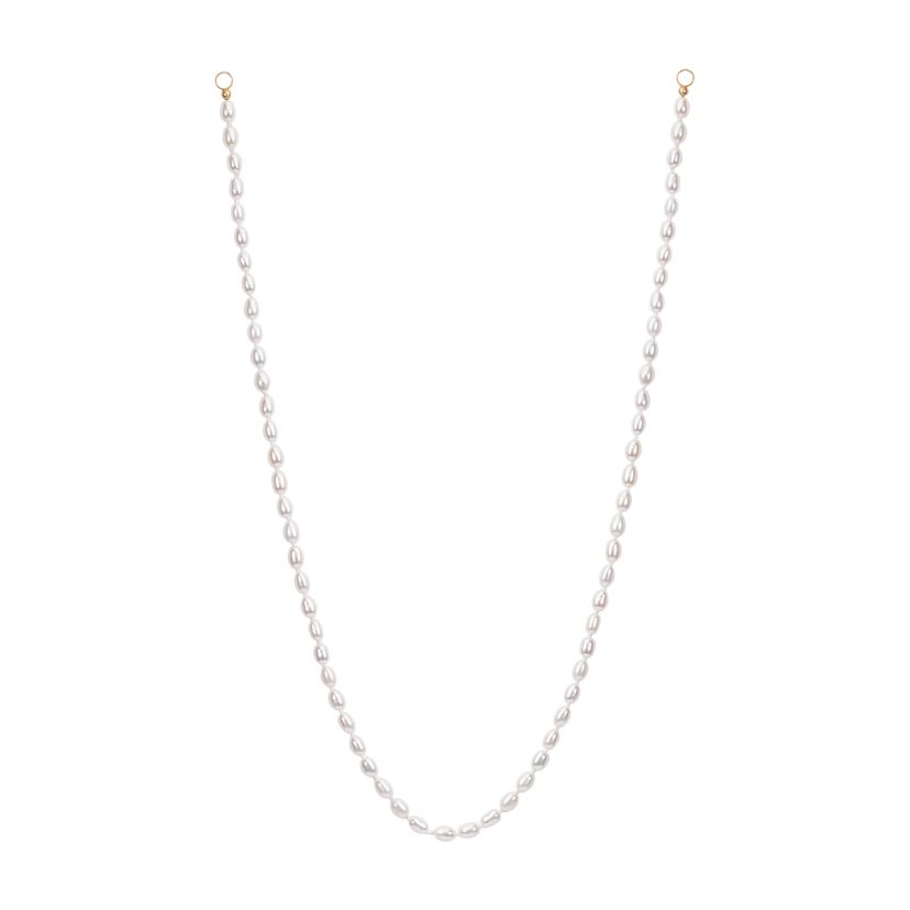 Petite White Oval Seed Pearl Strand - Made to Order