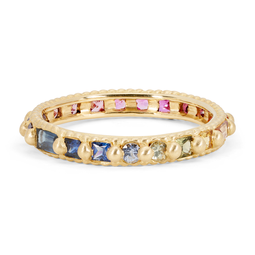 Rainbow Mixed Cut Ramona Ring Polly Wales