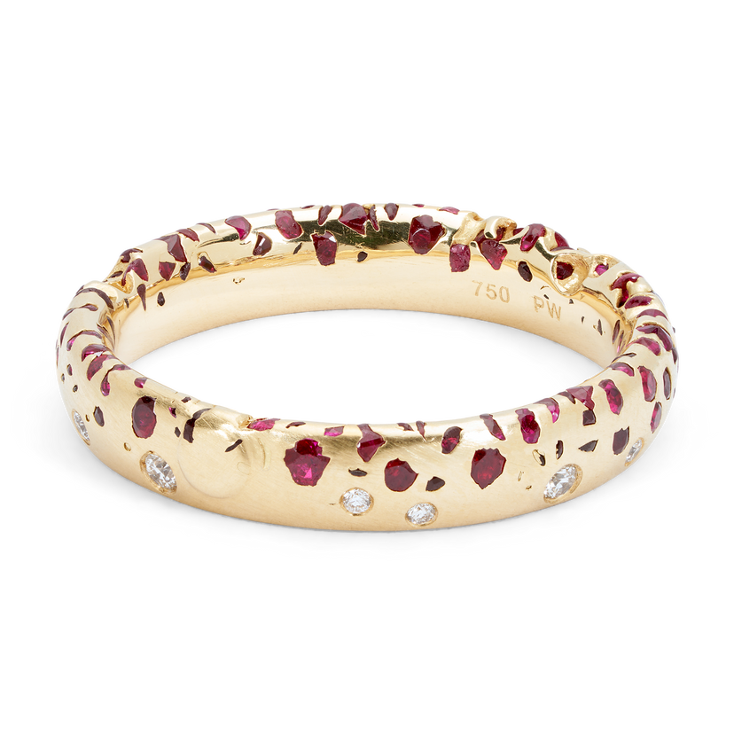 Ruby Constellation Ring with Diamonds - Size 7 - 9718