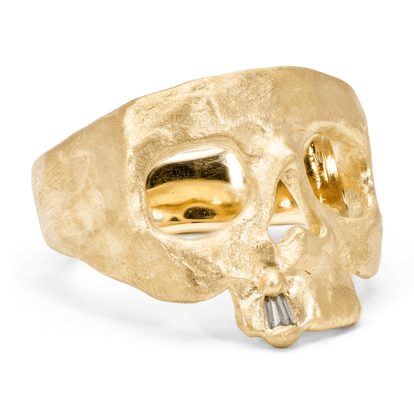 Snaggletooth Skull Pinky Ring - Polly Wales Fine Jewelry, 