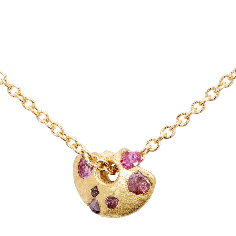 Purple Mini Spinner Necklace Polly Wales1