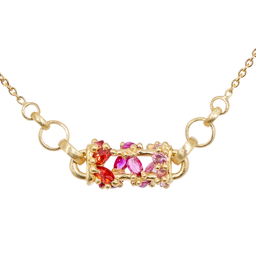 Horizontal Plum Blossom Fontaine Necklace | Polly Wales