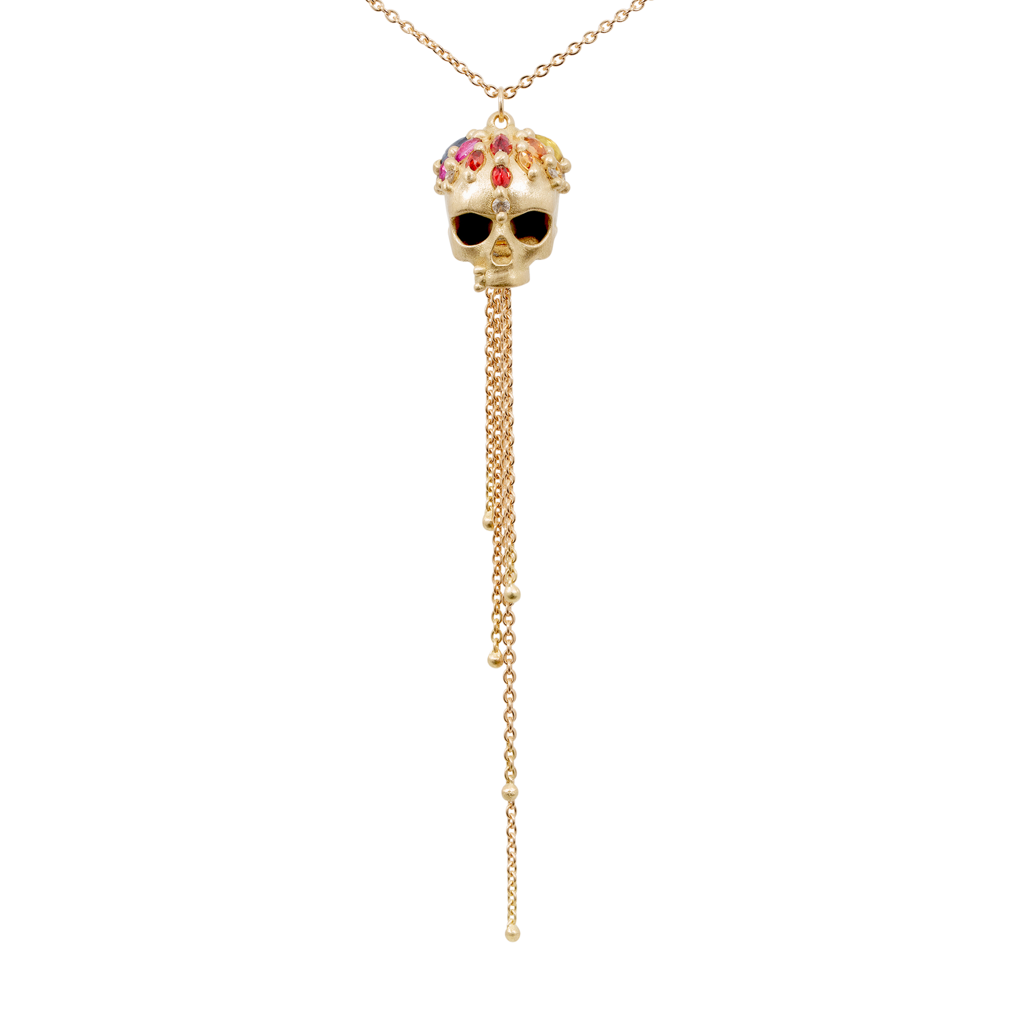 18K Gold and Diamond Skull Necklace – Dana Lyn