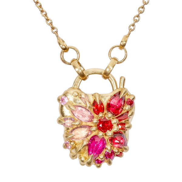Plum Blossom Fantaisie Padlock Necklace | Polly Wales
