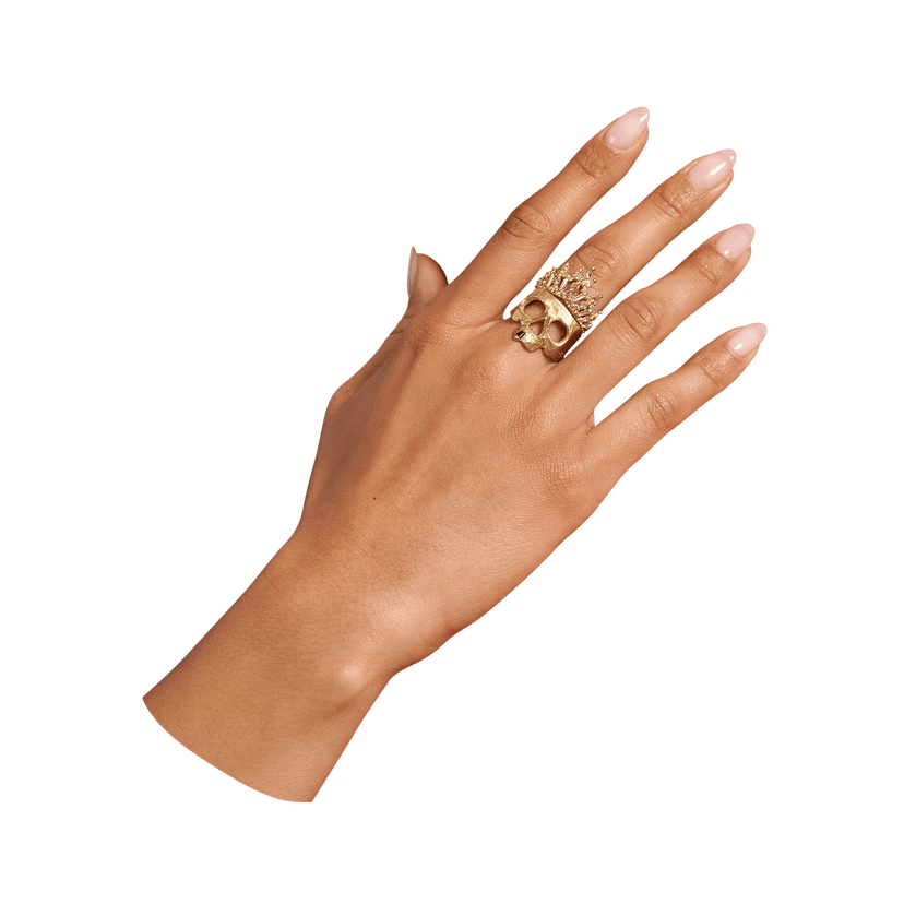 Black Snaggletooth Skull Ring | Polly Wales
